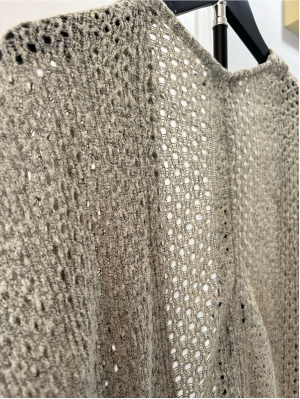 Cotton On Open Knit Cocoon Cardigan Sweater Grey/Beige Boho Size S - Picture 8 of 13